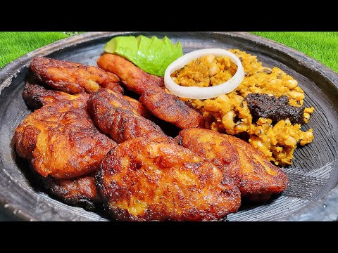 ghana food || ghana local food recipe || ripe plantain fritters || kaaklo || akaklo