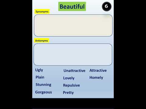 Beautiful - Synonyms and Antonyms