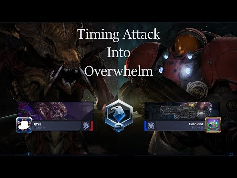 Timing attack into swarming a Terran