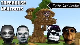 SURVIVAL TREE HOUSE WITH 100 NEXTBOTS in Minecraft - Gameplay - Coffin Meme NEXTBOT