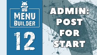 Menu Builder [EN] - 12 - Admin: Message for Start [Bots Constructor Telegram]