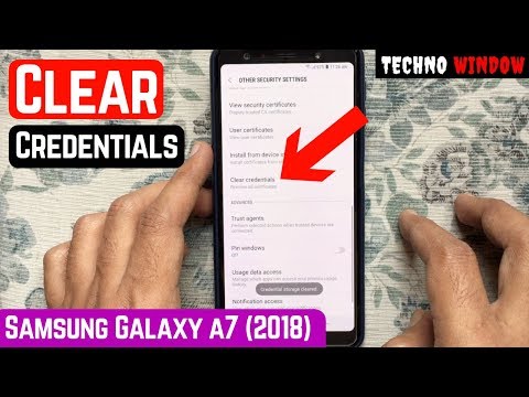 How to Clear Credentials in Samsung Galaxy A7 (2018)