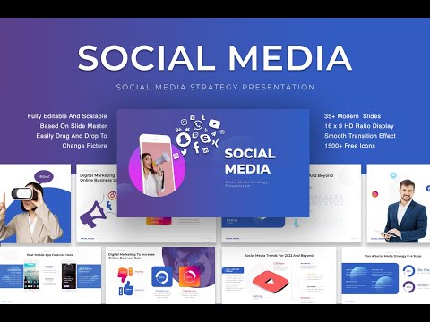 Social Media Strategy Presentation Template for Powerpoint & Google Slides
