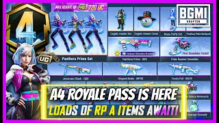 NEW ROYAL PASS IN BGMI - A4 ROYAL PASS IS HERE / 1 TO 100 REWARDS AND UPGRADABLE GUN SKIN ( BGMI )