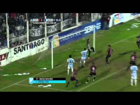 Gol de Pato Ríos. Central Córdoba 2 - Atl. Tucumán 2. Fecha 23. Primera B Nacional 2015. FPT.