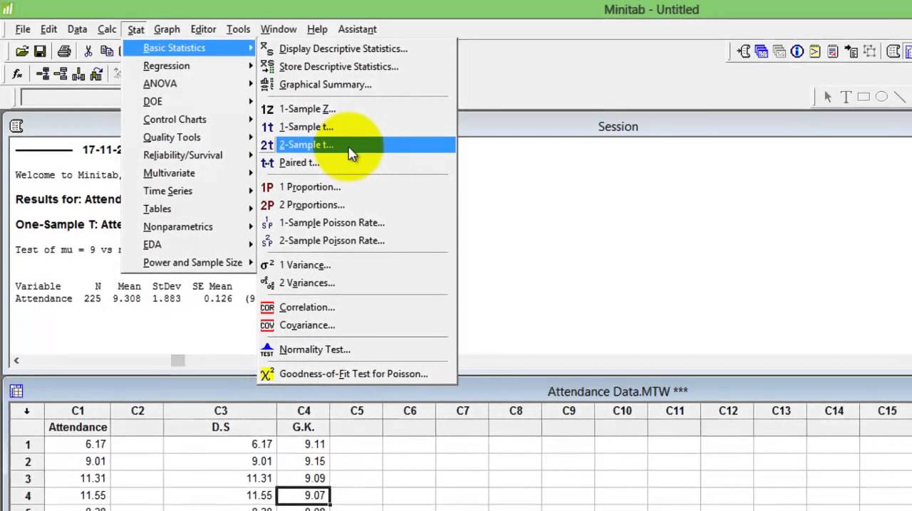 2 Sample T Test Procedure explained