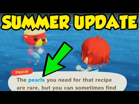 Animal Crossing New Horizons SUMMER UPDATE GAMEPLAY! Swimming, Sea Creatures, and PEARLS?