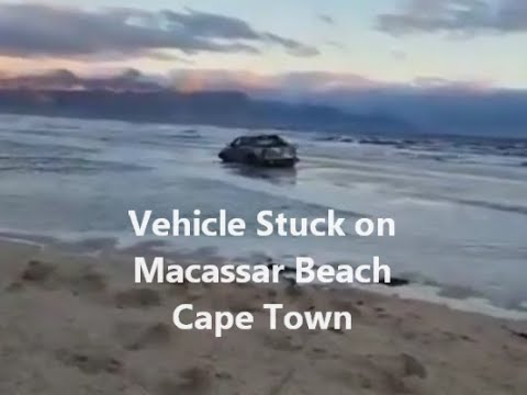RESCUE MISSION AFTER BAKKIE GOT STUCK ON MACASSAR BEACH NEAR CAPE TOWN