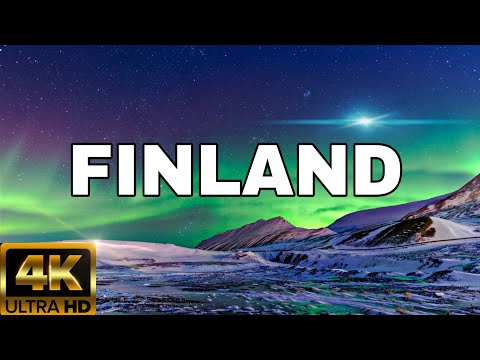 FLYING OVER FINLAND (4K UHD) - AMAZING BEAUTIFUL SCENERY & RELAXING MUSIC