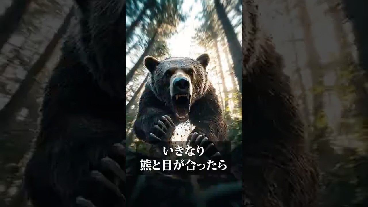 熊に遭遇した時の正しい対処法（走ったら即死します）#shorts