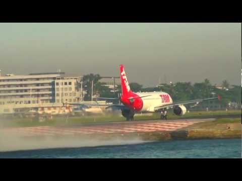 Decolagem no Aeroporto Santos Dumont TAM A319 HD 1080p