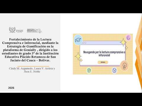 Sustentación de trabajo de grado. Fortalecimiento de la Lectura Comprensiva e Inferencial