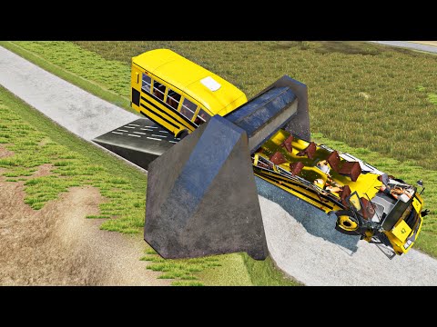 Cars vs Spinning Roller – BeamNG.Drive