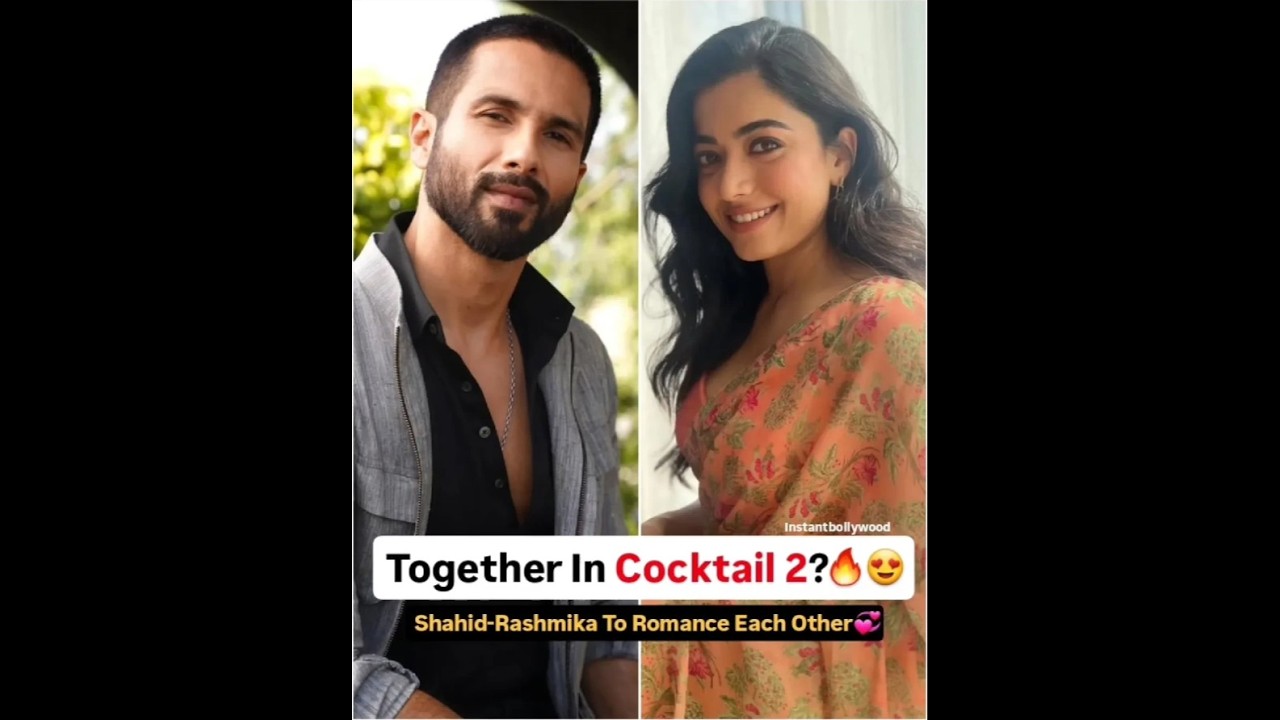 Fresh pair Shahid Kapoor and Rashmika Mandanna with be next seen in a sequel to romantic comedy 🙏