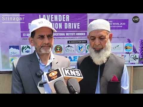 Plantation is the best way to celebrate Earth Day. By planting lavender, we promote prosperity, environmental protection, and economic benefits, encouraging schools and communities to adopt sustainable and beneficial plantation practices: Director School Education Kashmir #NaseerAhmadWani