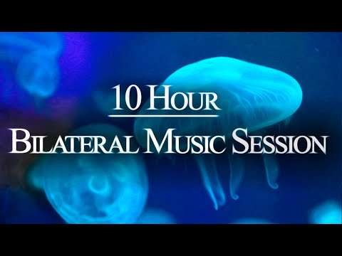 10 HR  Dark Screen - Bilateral Music - Release Stress, Anxiety, PTSD - EMDR, Brainspotting