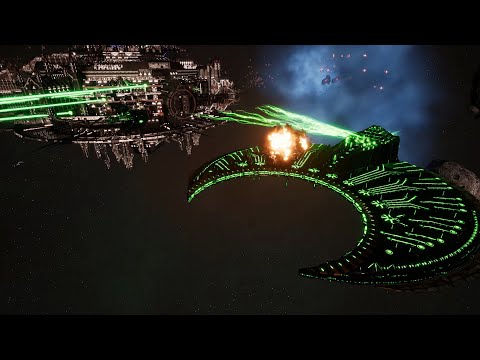 Necrons vs Imperial Navy - Massive Battle - Battlefleet Gothic Armada 2