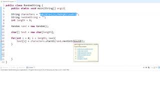 Random String Generator Java