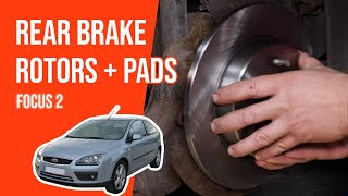 Youtube thumbnail of video "How to replace the rear brake rotors and pads FOCUS 2 🚗"
