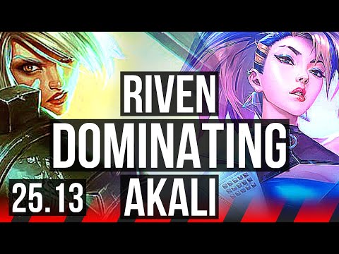 RIVEN vs AKALI (TOP) | 11/2/3, Dominating | EUW Master | 25.13
