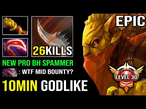 WTF 10MIN GODLIKE Level 30 Bounty Spammer with First Item Desolator Crazy Jinada 7.31 Dota 2