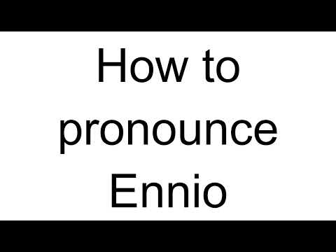 How to Pronounce Ennio (Italian)