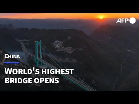 The world's highest bridge opens in China | AFP
