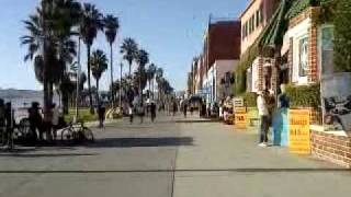 Venice Beach Board Walk Los Angeles California girls rollerblades kush sunshine palms Oct 2009
