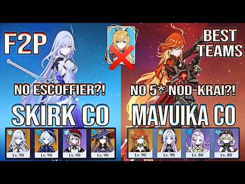 🔥 Best Teams?! F2P Skirk (No Escoffier) & Mavuika DESTROY Spiral Abyss 12 | Genshin Impact