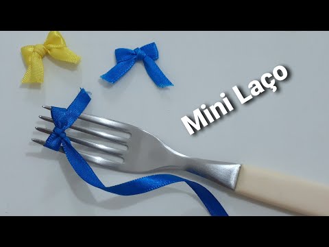How to Make a Mini Satin Ribbon Bow with a Fork Quick and Easy/DIY Satin Ribbon 🎀