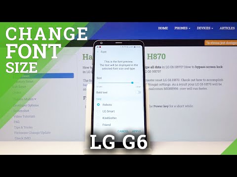 How to Change Font Size in LG G6 - Personalize Display Letters