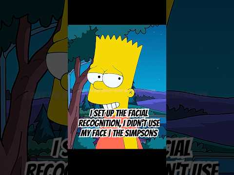 I set up the facial recognition, I didn't use my face | The Simpsons#shortvideo #shorts