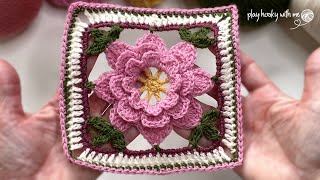Make This Beautiful 3D Floral Granny Square 🌸 🧶🤩