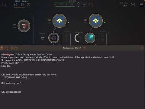 Textquencer AUv3 | Text Based MIDI Sequencer by Cem Olcay