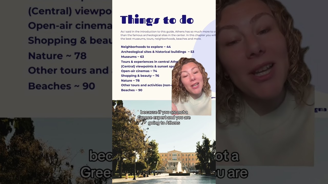 ATHENS TRAVEL GUIDE EBOOK 👇🏻 . 132 pages with Athens tips: ✅ Activities & tours in Athens ✅