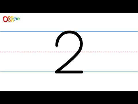 Learn How to Write the Number 2 - DonDonMe Kids TV