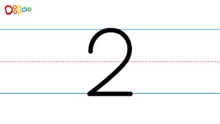 Learn How to Write the Number 2 - DonDonMe Kids TV