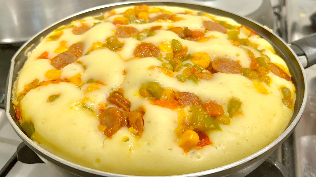 MISTURE MAISENA E 50ml DE LEITE TORTA CREMOSA PARA SEU LANCHE OU ALMOÇO, NÃO PRECISA NEM DE CARNE😱