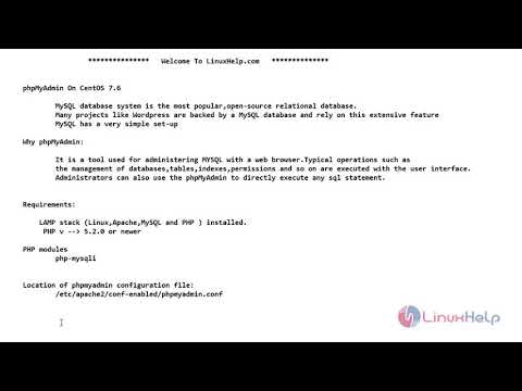 How to Install PhpMyAdmin on CentOS 7.6 | LinuxHelp Tutorials