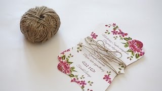 How to make a rustic / boho floral wreath wedding invitation| DIY invitations