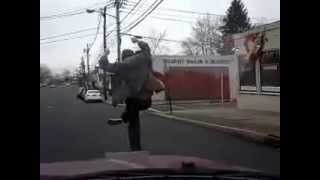 preview picture of video 'Jordan Bennett vogues while bombing Bloomfield Ave in Caldwell, NJ'