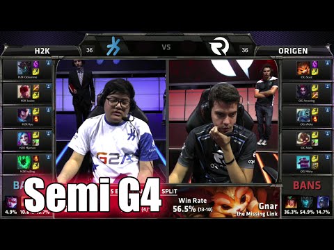 H2K Gaming vs Origen | Game 4 Semi Finals S5 EU LCS Summer 2015 Playoffs | H2K vs OG G4 SF