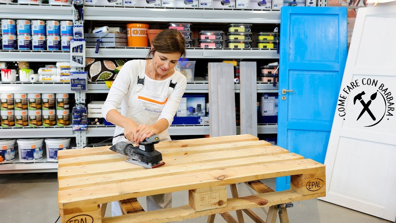 Trasformare un pallet in una consolle fai da te