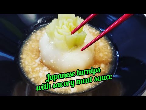Japanese turnips with soboro ankake sauce かぶのそぼろあんかけ|Nicole's Kitchen