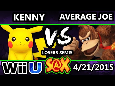 S@X - Kenny (Pikachu) Vs. Average Joe (Donkey Kong) SSB4 Losers Semis - Smash Wii U - Smash 4
