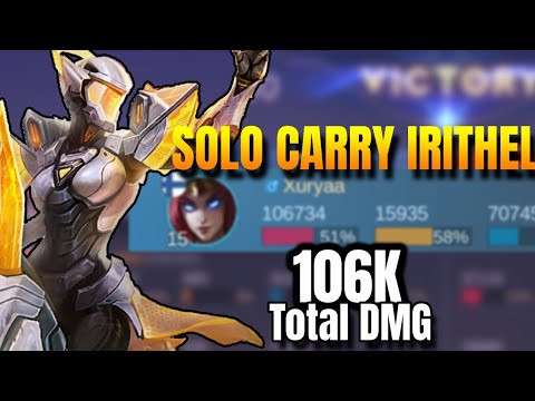 INSANE CRIT DAMAGE Irithel Build Top 1 Global - One Shot Kills in Gold Lane! (Solo Carry Win)