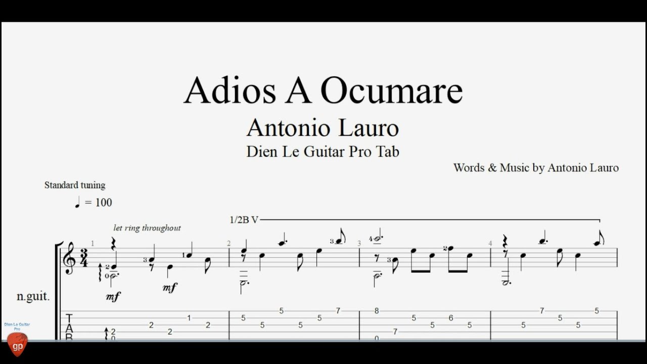 Adios A Ocumare - Guitar Tutorial + TAB