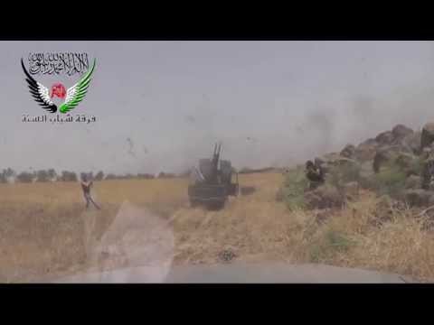 التصدي للطيران الحربي والمروحي بالمضاد 14.5 أثناء اقتحام اللواء 52 ميكا من قبل فرقة شباب السنة ضمن معركة القصاص للشهداء