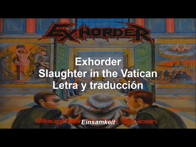 Vídeo relacionado con Exhorder Jarra Slaughter In The Vatican Band Logo Nuevo Oficial Blanco Boxed