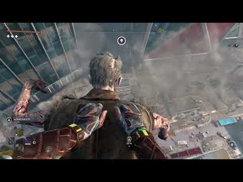 zombie surfing down a skyscraper